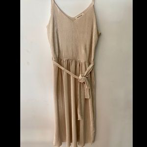Brand new never worn, gold/champagne midi dress